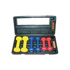 Vinyl Dumbbell Set with Case