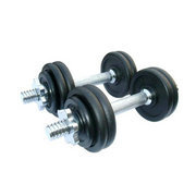 Black Cast Iron Dumbbell Set