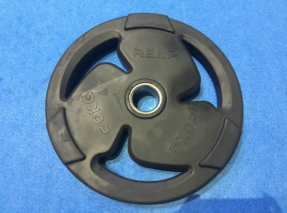 REAP olympic black rubber plate