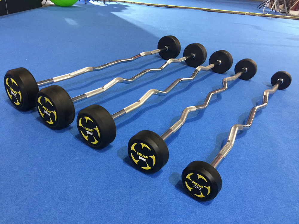 REAP rubber fixed barbell curl handle