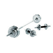 50kg Chrome Dumbbell/Barbell Set with Case
