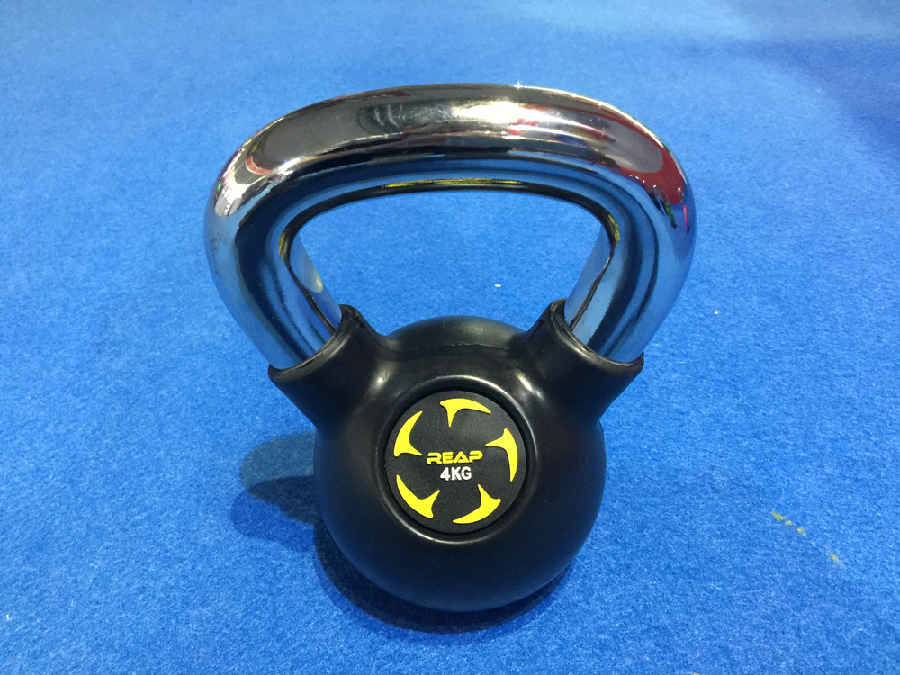 REAP Black rubber kettlebell