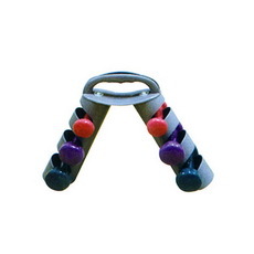 Vinyl Dumbbell Set with Foldable Rack