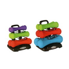 Neoprene Dumbbell Set with Rack
