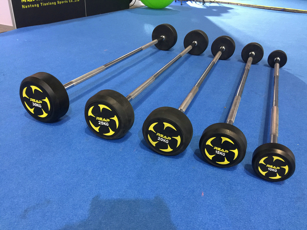 REAP rubber fixed barbell straight handle
