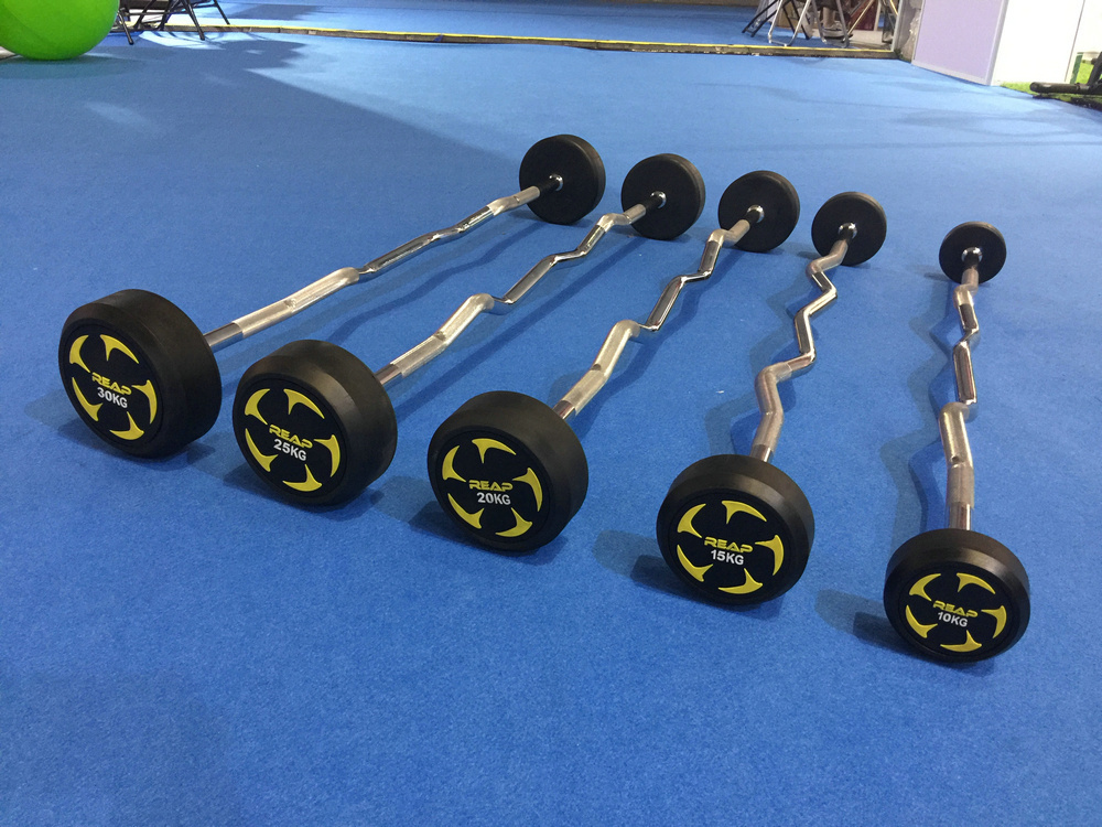 REAP rubber fixed barbell curl handle