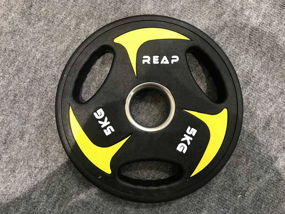 REAP pu tri grip weight plates