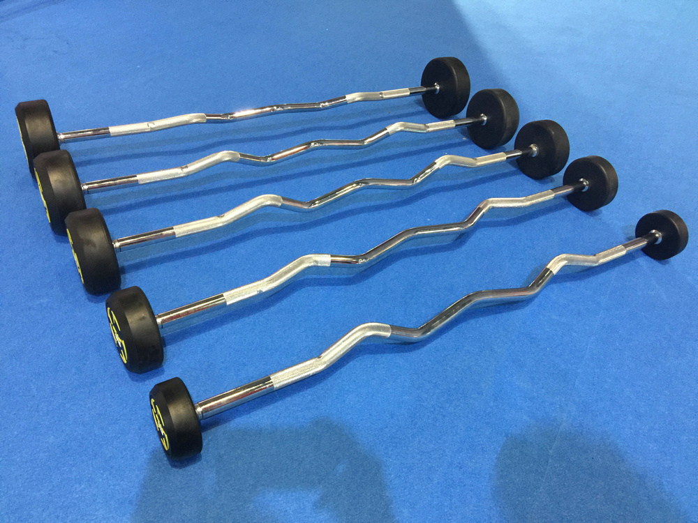 REAP rubber fixed barbell curl handle