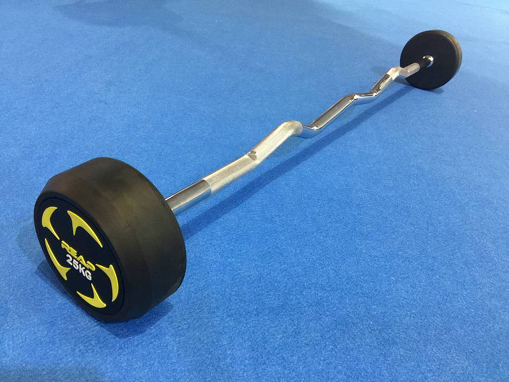 REAP rubber fixed barbell curl handle