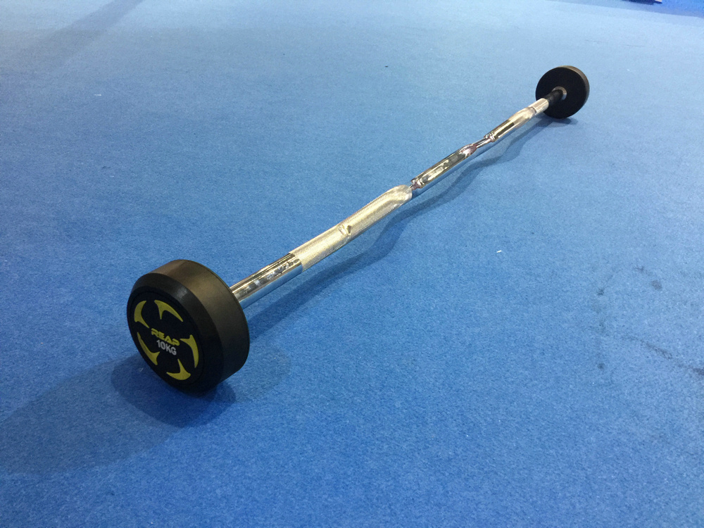 REAP rubber fixed barbell curl handle