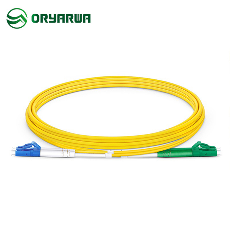 LC APC to LC UPC DX SM Fiber Optic Patch Cord