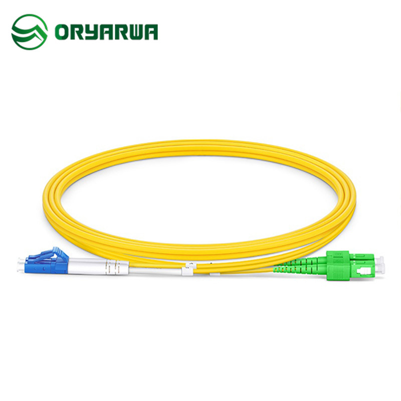 LC UPC to SC APC DX SM Fiber Optic Patch Cord