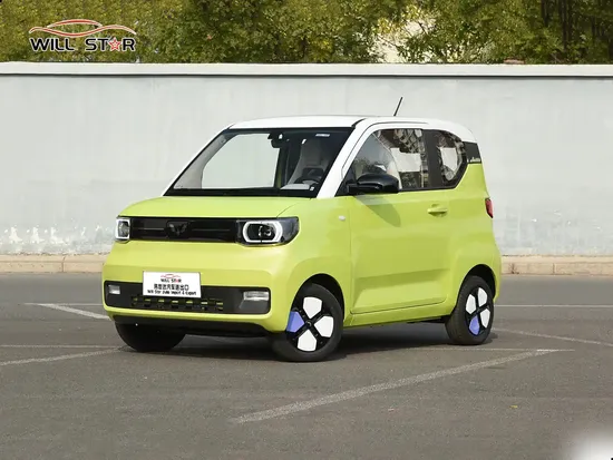 Cute Wuling Hongguang Mini EV Electric Car China Micro Mini Vehicle 4-Seaters Electrical Auto