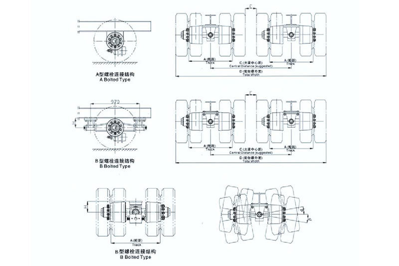 金盛一線兩軸懸掛車橋