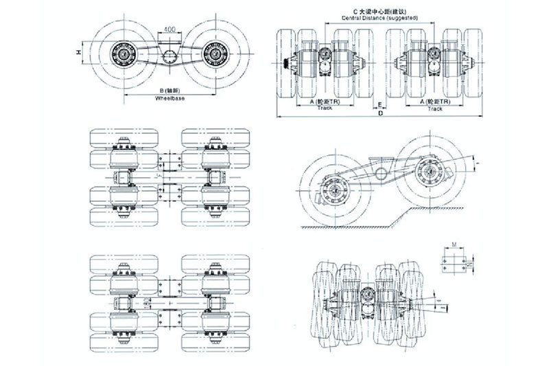 金盛兩線(xiàn)四軸懸掛車(chē)橋