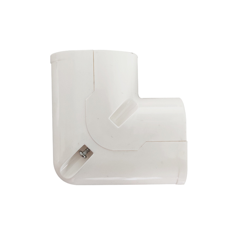 QC-8 - PVC capping elbow 90 degree cover AC installation accessories mini split line set cover