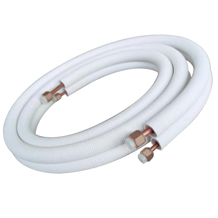 Mini split spare parts ac installation PVC coated copper refrigeration tube connecting tube copper pipe