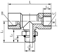 Combined right-angle joint