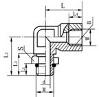 Combined right-angle terminal joint