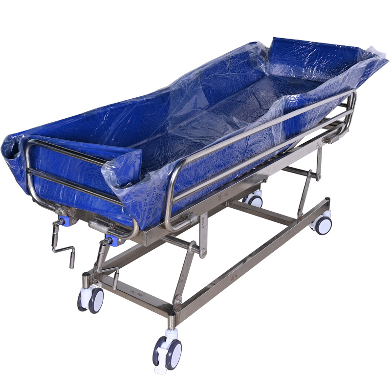 Multifunctional elderly bathing bed.