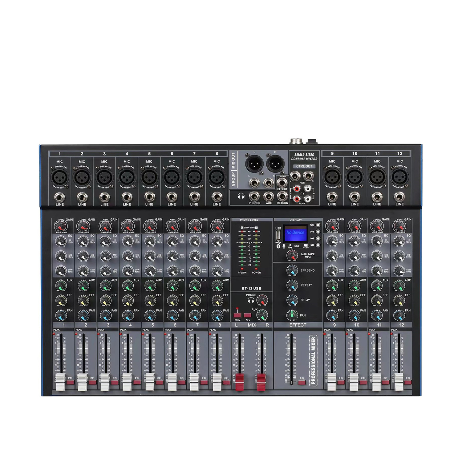 TRAIS ET-12/16 USB 12/16 Channels Professional Mixer