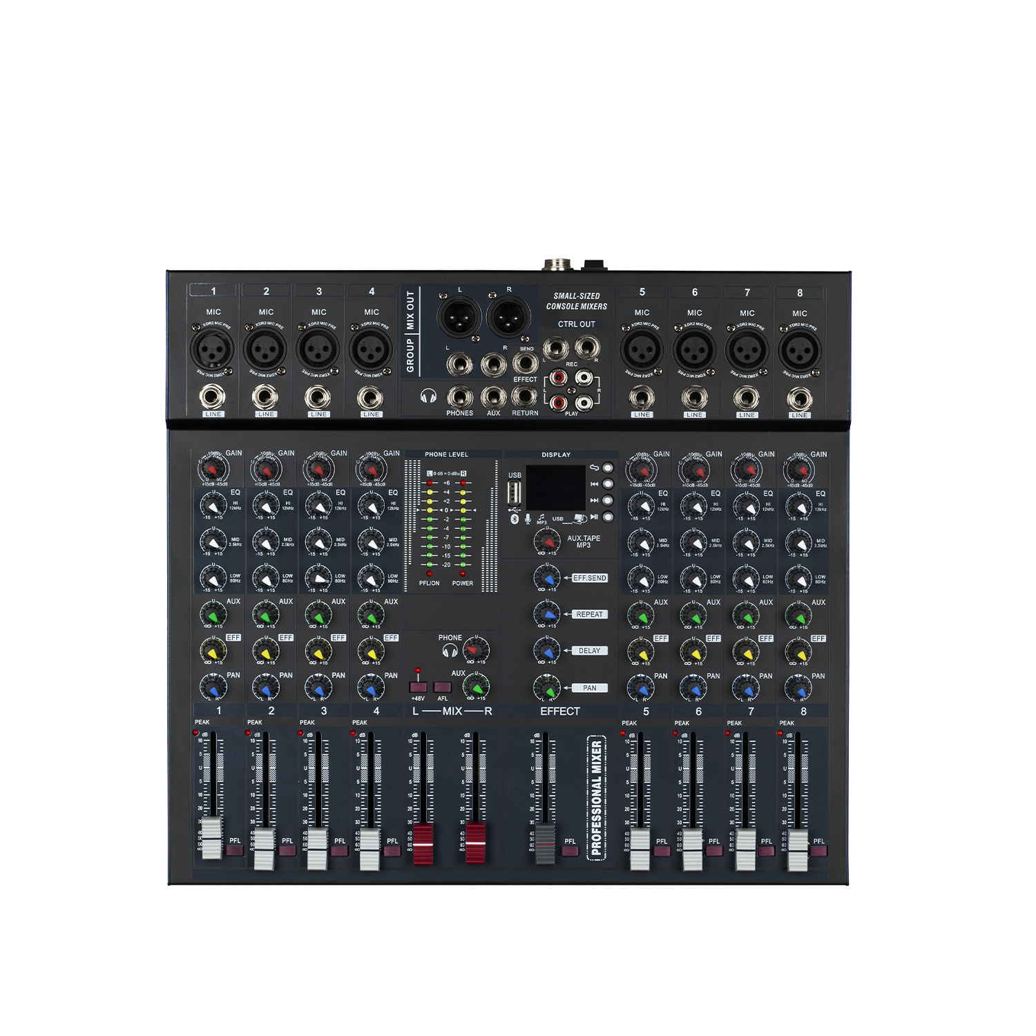 TRAIS ET-8 USB 8 Channels Professional Mixer
