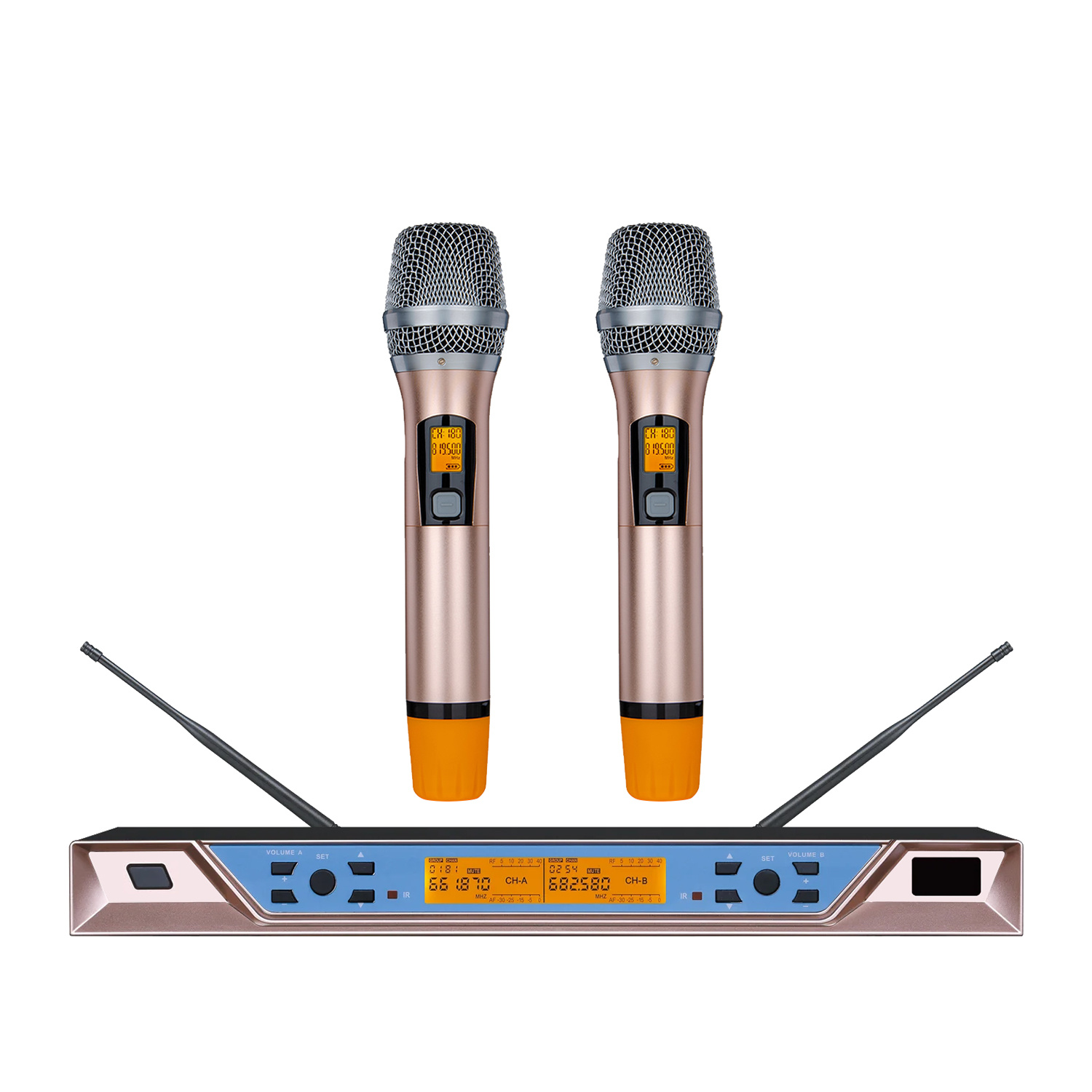 TRAIS KV208 Unique Pink Wireless Karaoke Handheld Microphone for Private Club Home Party Entertainment