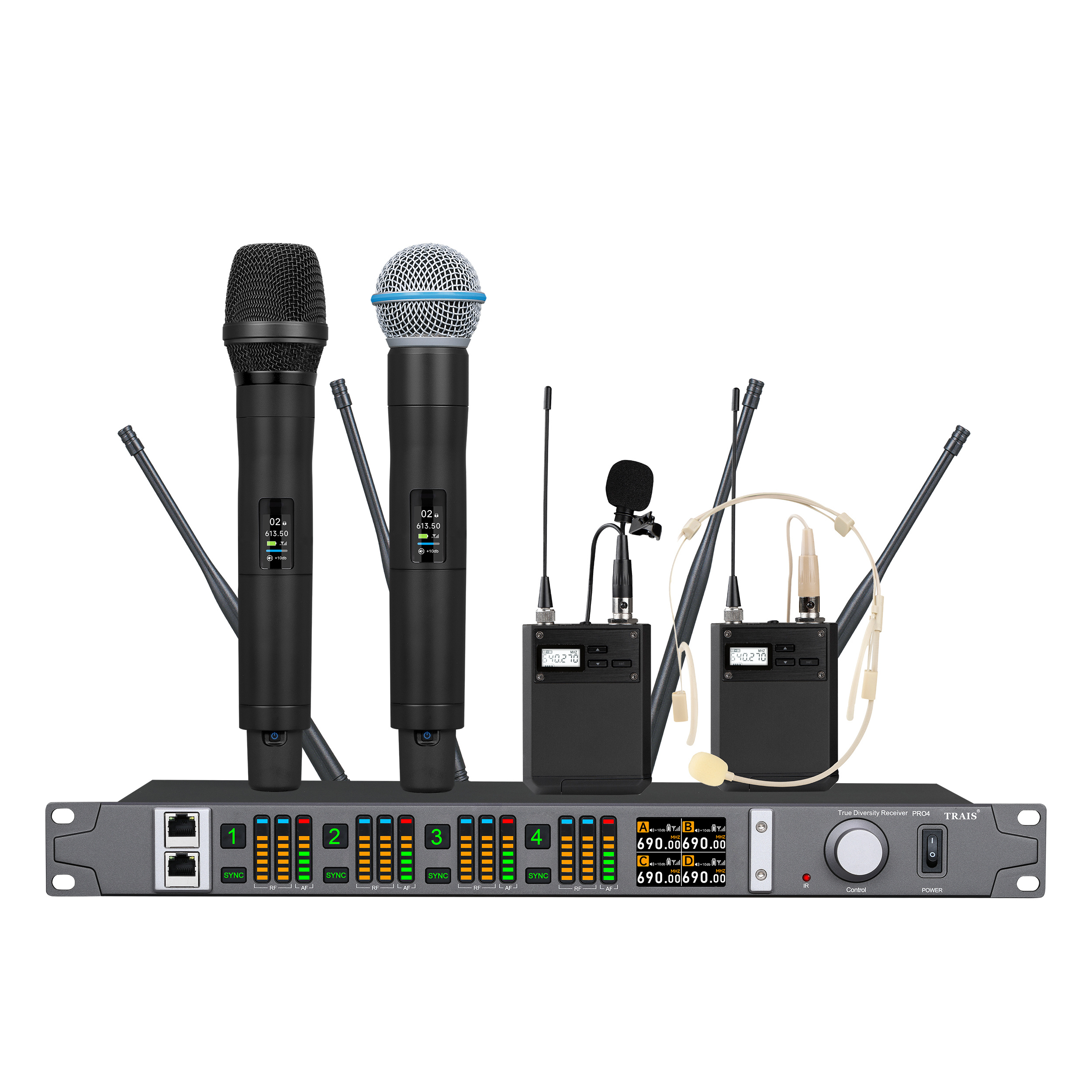 TRAIS PRO4 Four-channel True Diversity Wireless Performance Microphone
