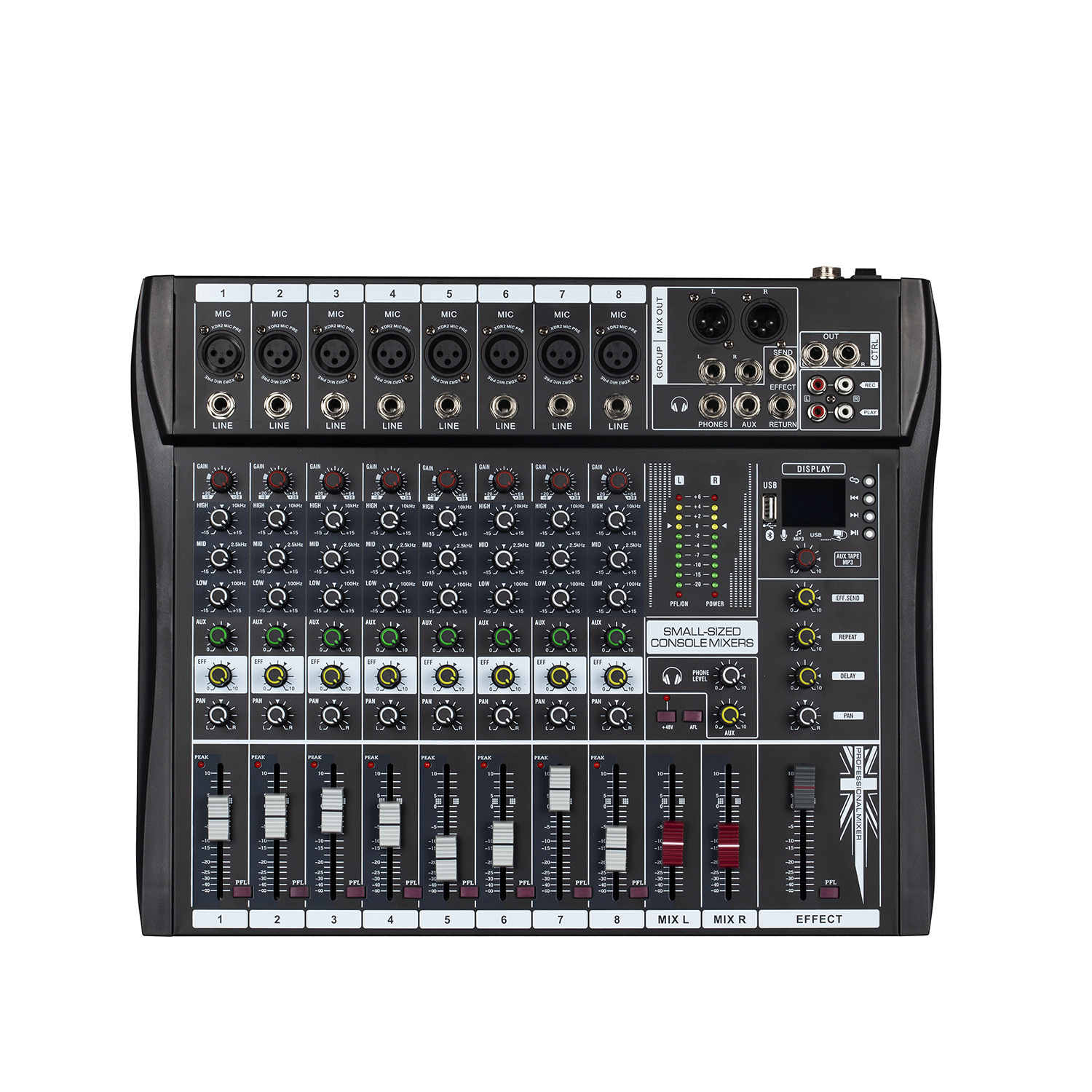 TRAIS EX-8 USB 8 Channels Professional Mixer