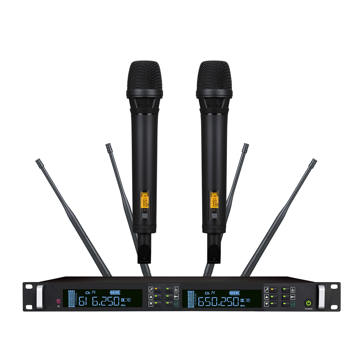 TRAIS UR-600 Cost-effective 2 Channels True Diversity Wireless Microphone for Events (Optional: Handheld/Bodypack/Headset/Lavalier Mic)