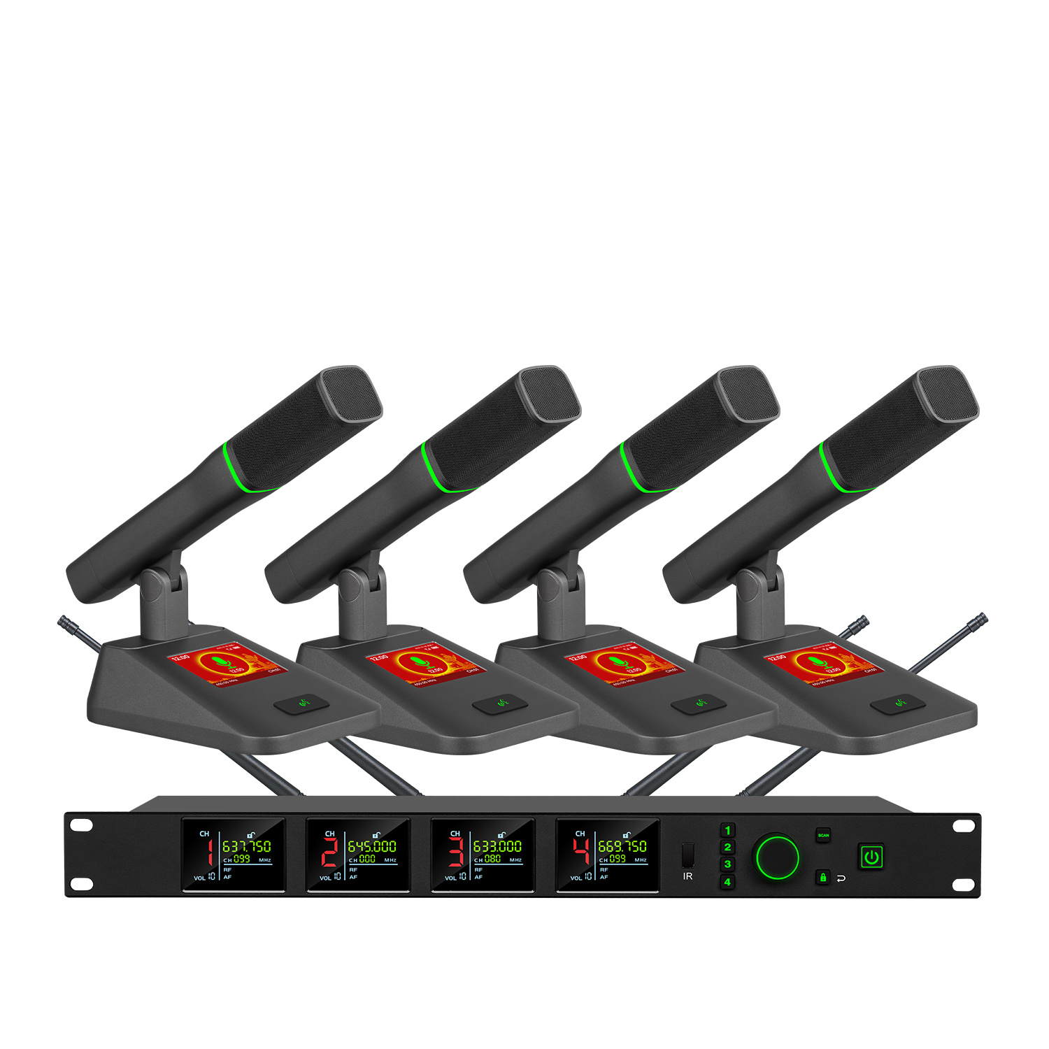 TRAIS TS-6400 High-end quality, Government projects preferred four-channel wireless conference microphone, Breaking boundaries, Clean sound, Extremely natural voice!