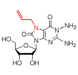 N1-Amino-N7-allyl-8-oxo guanosine