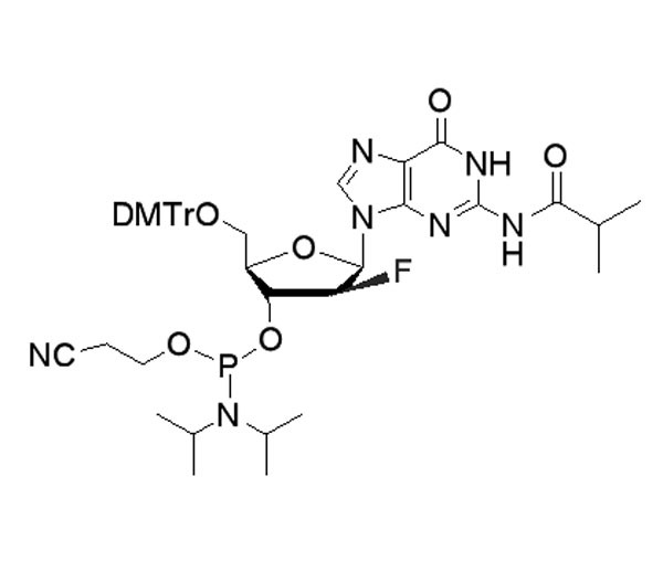 N2-iso-Butyroyl-5’-O-(4,4’-dimethoxytrityl)-2’-deoxy- fluoro-2’-arabinoguanosine-3’-CED-phosphoramidite