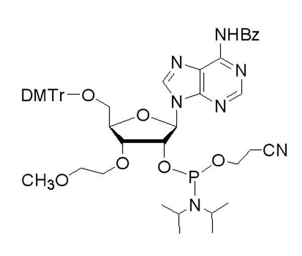 N6-Benzoyl-5’-O-(4,4’-dimethoxytrityl)-3’-O-(2-methoxyethyl)adenosine- 2’-O-[(2-cyanoethyl)(N,N-diisopropyl)]phosphorramidite