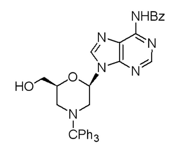 N6-Benzoyl-7’-OH-N-trityl morpholino adenosine