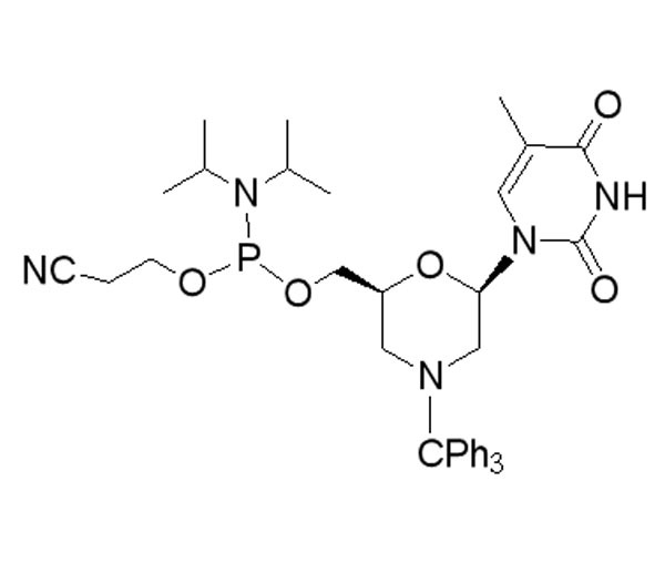 N-Trityl-morpholino-T-7’-O-phosphoramidite