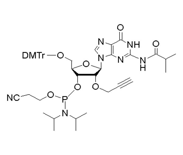 N2-iso-Butyroyl-5’-O-(4,4’-dimethoxytrityl)-2’-O-propargyl guanosine-3’-O-[(2-cyanoethyl)-(N,N-diisopropyl)]phosphoramidite