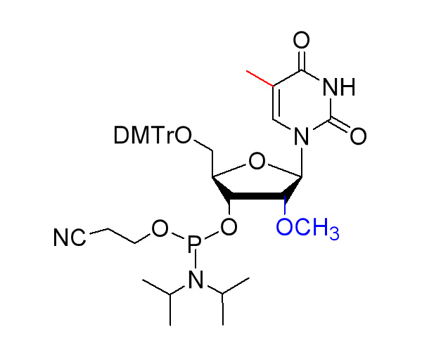 5’-O-(4,4’-Dimethoxytrityl)-2’-O-methyl-5-methyluridine 3’-CED phosphoramidite
