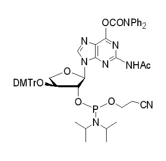 DMTr-TNA-G(O6-CONPh2) (N2Ac)-phosphoramidite