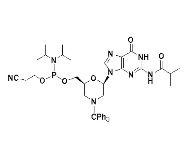 N-Trityl-N2-isobutyryl-morpholino-G-7’-O-phosphoramidite