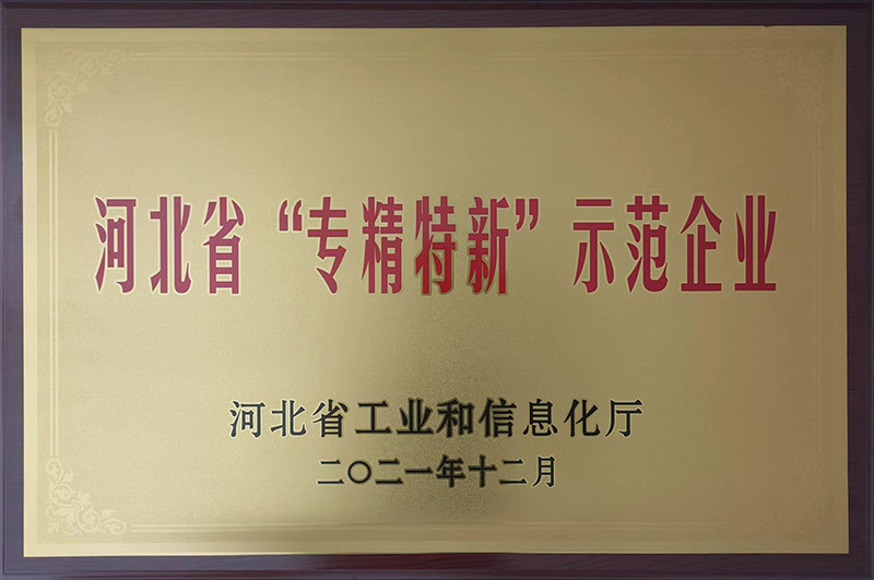 2021 La province du Hebei a spécialisé de nouvelles petites et moyennes entreprises