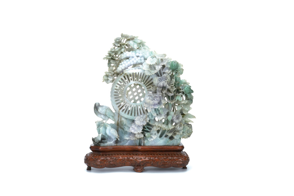 翡翠安居樂業(yè)擺件