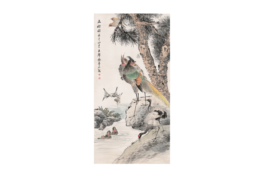 （近代）金夢石  《五倫圖》