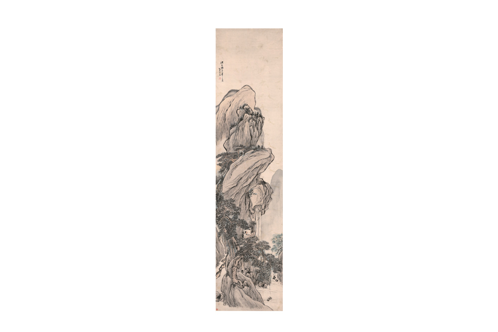 王素 1794～1877 山水人物  水墨紙本鏡片