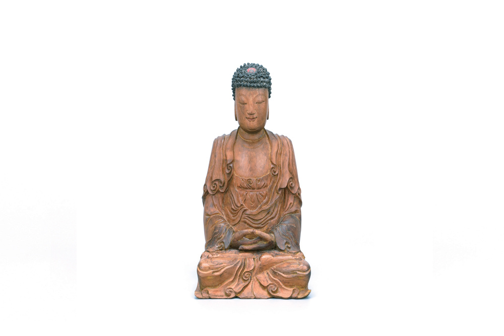清 檀香木無(wú)量壽佛坐像