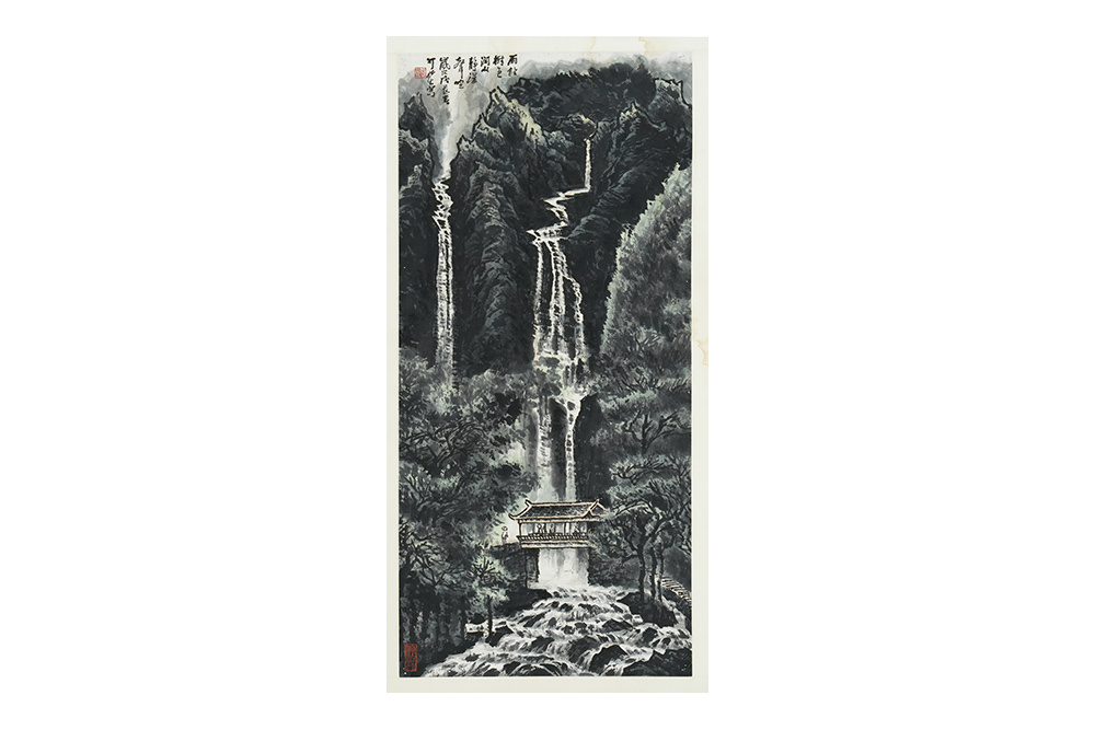 李可染 《山水畫》 立軸 水墨紙本