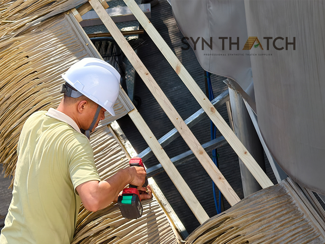 Synthetic Palm Thatch Roof