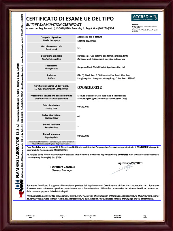 MeritBBQ CE certificada