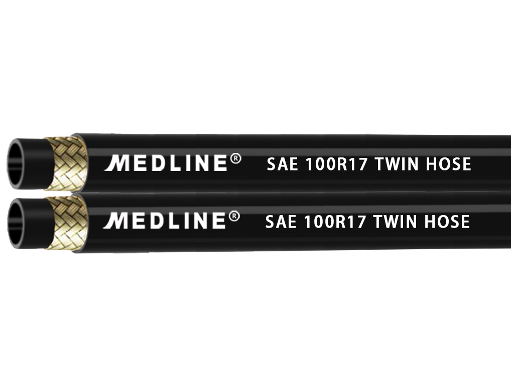 SAE 100R17 STEEL WIRE BRAID TWIN HYDRAULIC RUBBER HOSE