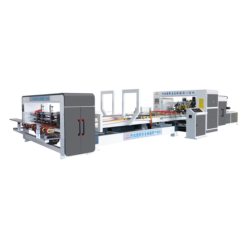 Automatic corrugated board gluing and folding